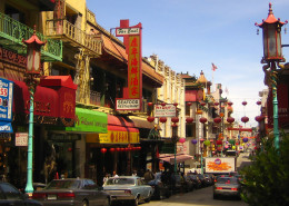 Huvudgatan i San Franciscos Chinatown.