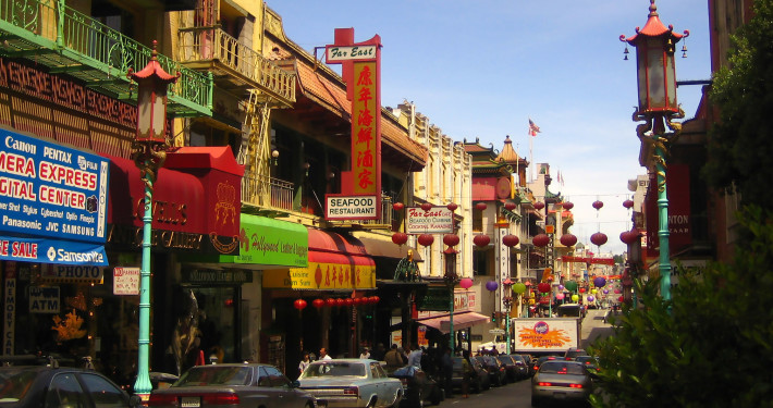 Huvudgatan i San Franciscos Chinatown.